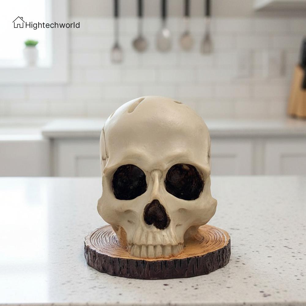 Giá đỡ dao đầu lâu Giá đỡ dao cắt trái cây sáng tạo Giá đỡ dao đầu lâu kinh dị Trang trí tiệc Hallow