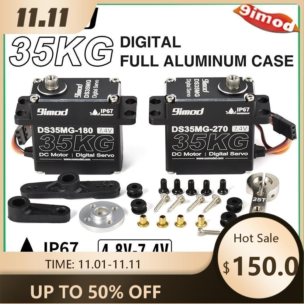 9imod DS35MG 35kg Waterpoof Servo Full Metal cho 1: 8 1: 10 RC Crawler SCX10 TRX4 D90