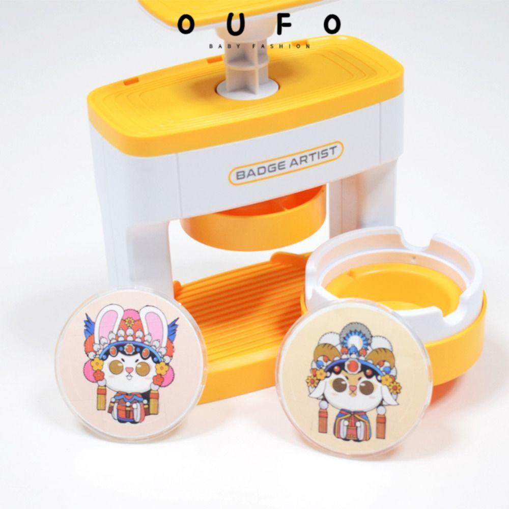 Máy làm nút huy hiệu trẻ em OUFO, với 48 chiếc Bộ phận nút Máy ép Huy hiệu đơn giản Máy làm huy hiệu