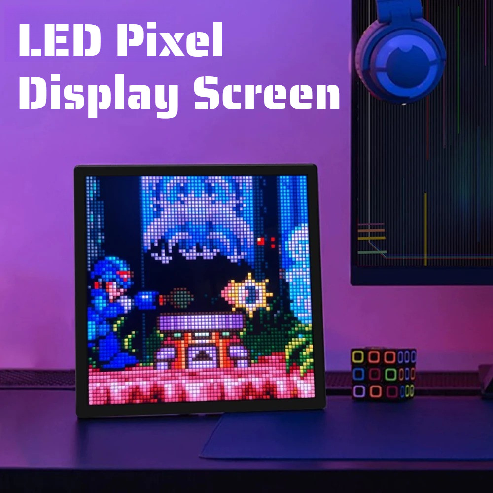 LED Pixel Matrix Bluetooth Màn hình thông minh 32x32 64x64 RGB Bảng đèn kỹ thuật số DIY Màn hình ngh