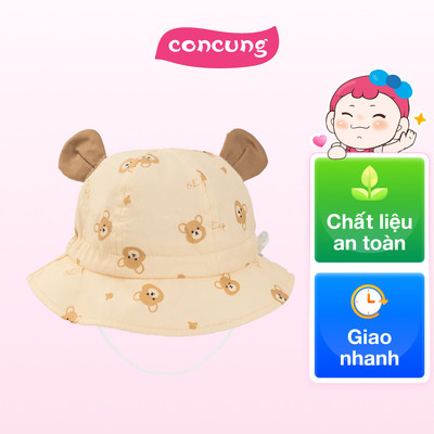 Nón vành tròn bé gái 1-3Y Animo A2510_MN001 (48cm,Kem)