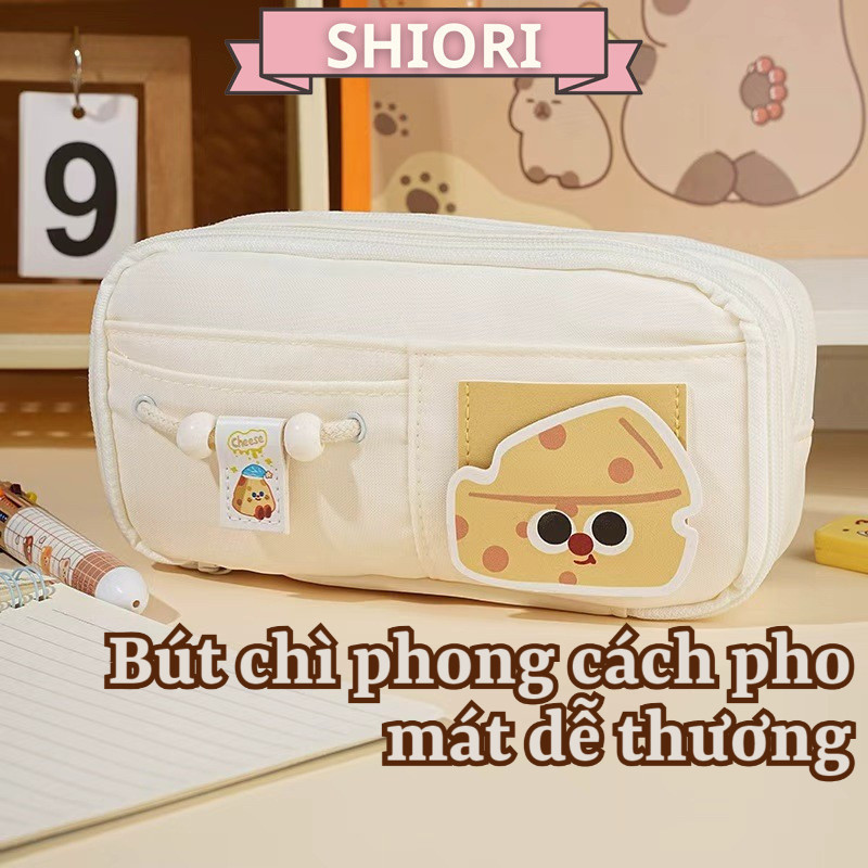 Bóp Đựng Bút SHIORI Dễ Thương Mới Dành Cho Học Sinh, Nhiều Ngăn, Chống Thấm Nước và Bẩn