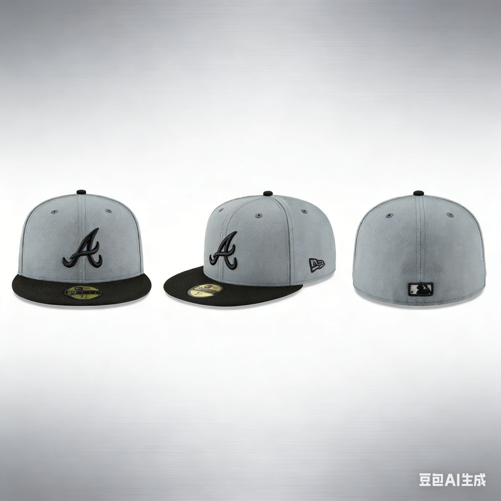 Mũ 59FIFTY Atlanta Braves màu xám bão
