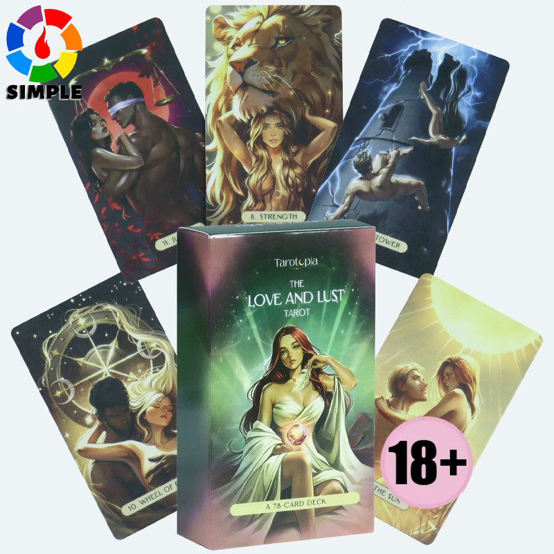 The Love and Lust Tarot 78-Card Deck for Passion, Intimacy & Soulful Love Readings - 10.3*6cm Modern