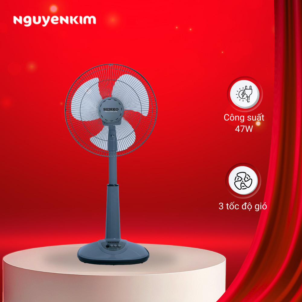Quạt lỡ Senko L1638 Xám Đồng