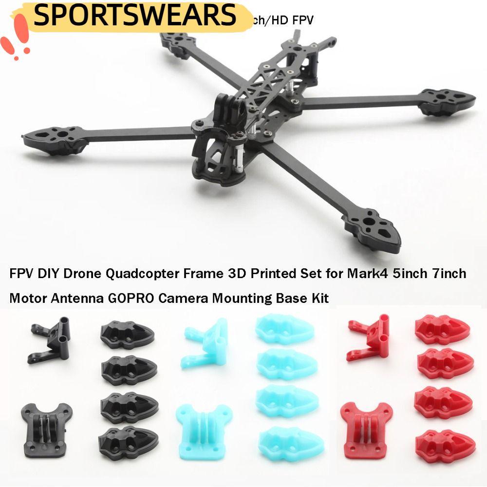 THỂ THAO DIY Drone Quadcopter Khung, Bộ in FPV bằng nhựa, Bộ máy ảnh Ăng-ten động cơ 5 màu cho Mark4