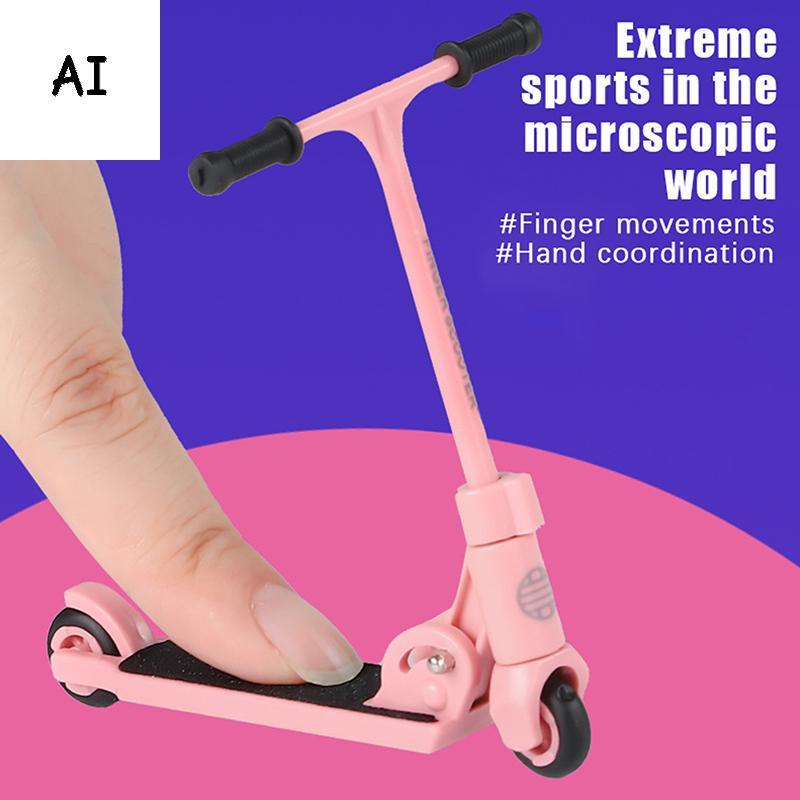 AI Kids Ki Scooter Finger BMX Có Thể Gập Lại T-type Finger Scooter Có Phanh Đồ Chơi Giáo Dục Ngón Ta