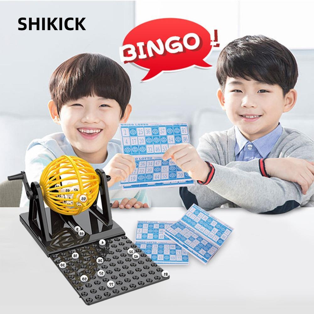 Shikick Bingo Lồng Trò Chơi, Lồng Xoay Tương Tác Bingo Lotto Bộ Trò Chơi, Máy Quay ABS Bingo Balls H