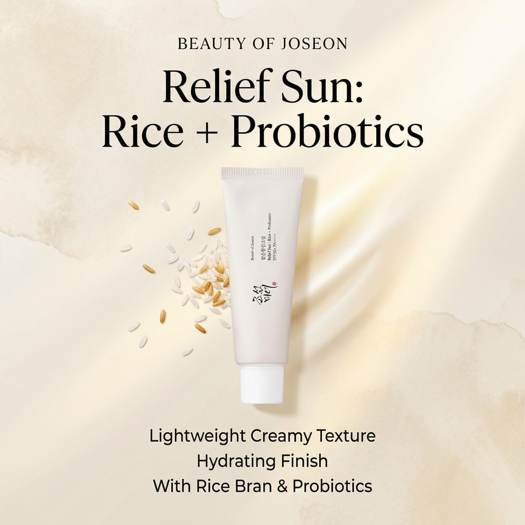 [Beauty of Joseon] Relief Sun: Rice + Probiotics [BOJ] Rice Sunscreen 50ml SPF50+ PA++++