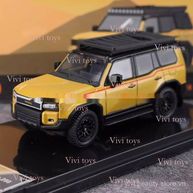 {{Vivi đồ chơi}} Mẫu xe hợp kim GCD 1: 64 Toyota Prado 250 Desert Gold 360120 PMY5