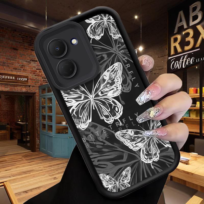 Vỏ Cho Tecno Spark GO 3 Spark GO 2 Spark Go 1 Vỏ Điện Thoại Bướm Trắng Techno Spark GO3 GO2 Go1 KN3 