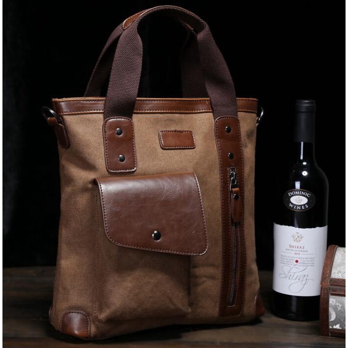 FE2 Nam Canvas Nắp Trang Trí Túi Đeo Tay