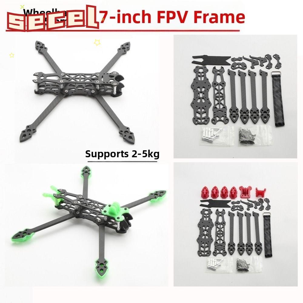 Phụ kiện máy bay không người lái đua SECEL FPV, Cánh tay sợi Carbon dày 5mm cho Mark4 7 inch, Giá đỡ