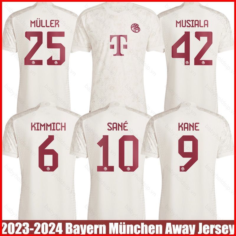 BS1 2023-24 Bayern Munchen Sân khách thứ ba Kane Sane Musiala Kimmich Muller Jersey Áo bóng đá Áo th