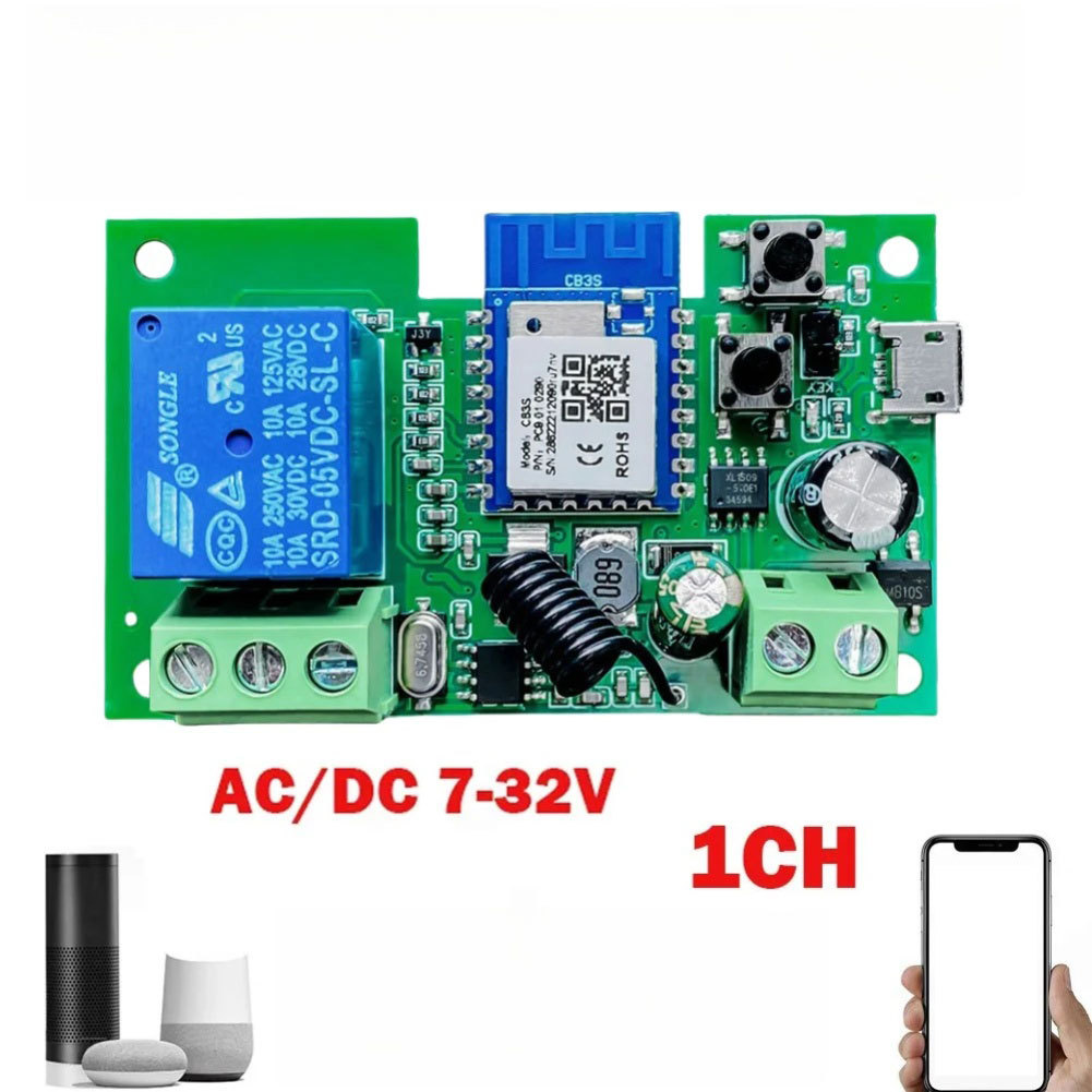 Dành cho Mô-đun công tắc thông minh EWELINK Rơle 5V 32V để điều khiển khóa và điều khiển từ xa