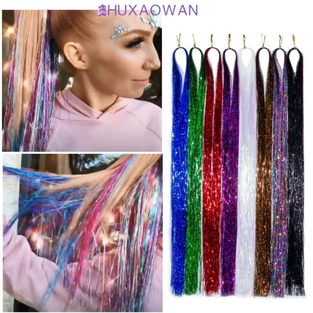Phụ kiện tóc đuôi ngựa ZHUXAOWAN - Màu cầu vồng lấp lánh, phù hợp style hippie