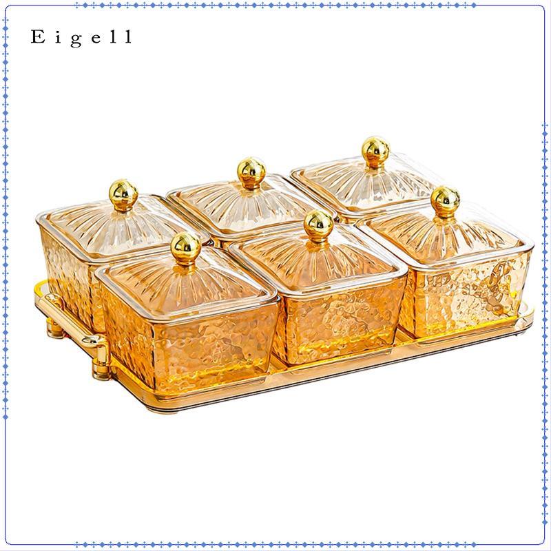 Khay đựng trái cây khô có nắp Hộp đựng đồ ăn nhẹ có khay Đĩa khai vị Chia đồ ăn nhẹ cho phòng ăn tại