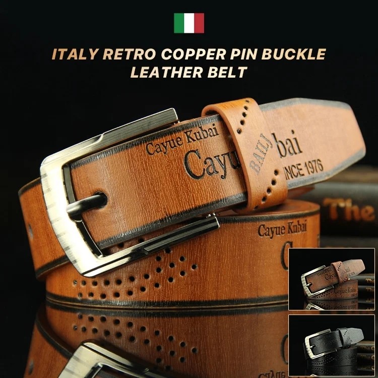 【Vintage Hollow Design】Men's Retro Casual Belt Premium Material Vintage Style Hollow-out Accessories