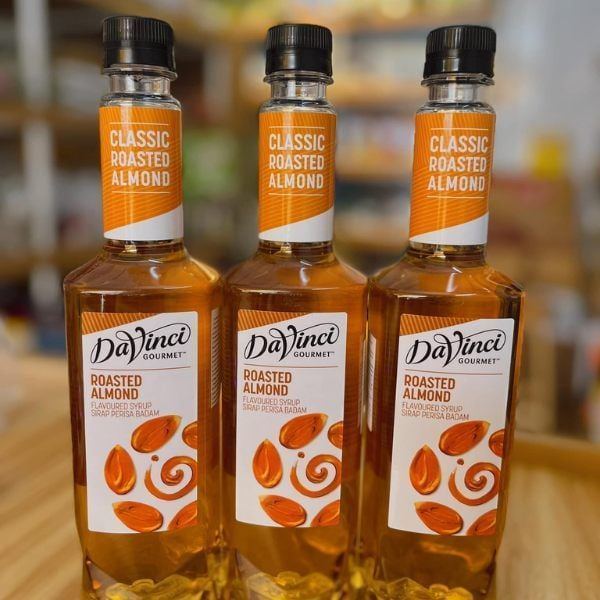 (combo 3 chai) Siro Davinci Hạnh Nhân Nướng 750ml - thơm ngon, đậm đà