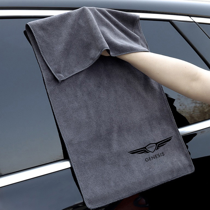 Microfiber Khăn Rửa Xe Làm Sạch Vải Sấy Cho Genesis EQ900 G70 G80 G90 GV60 GV70 GV80 GV90 Bạc Hà Phụ