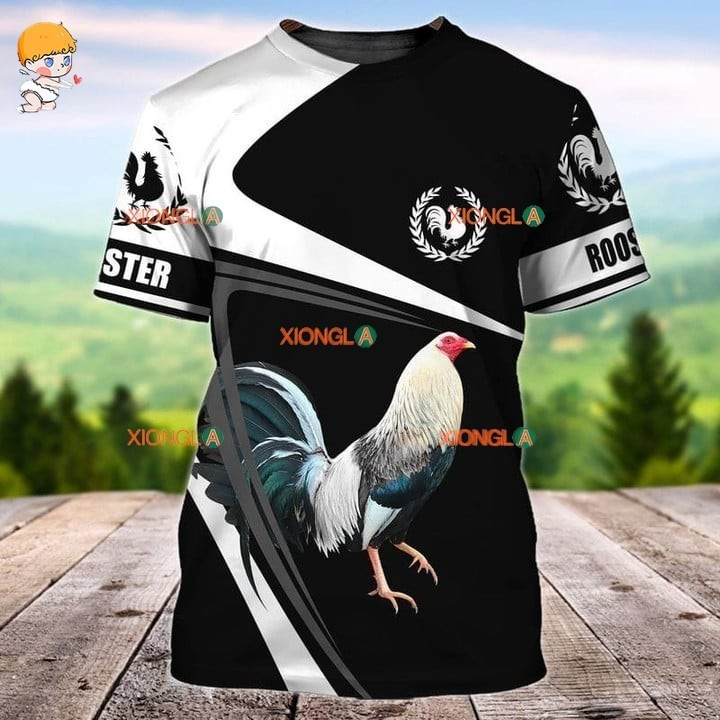 Áo sơ mi in hình 3D Rooster Mexico tùy chỉnh, Áo sơ mi Mexico cho anh ấy, Áo sơ mi Camo Rooster