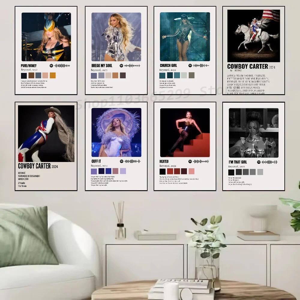Pc Beyonce Renaissance Cowboy Album Nghệ Thuật Tự Dính Miếng Dán Chống Thấm Nước Để Trang Trí Tường 