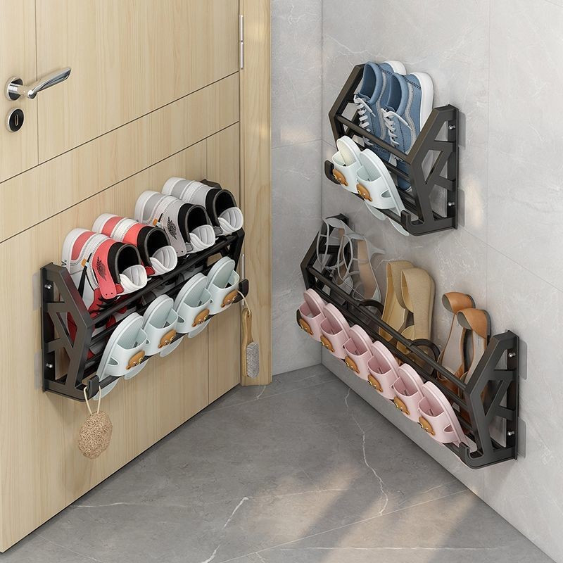 New Product#Over-the-Door Shoe Rack Wall-Mounted No-Drill Dormitory Rental Bathroom Slipper Rack Dra