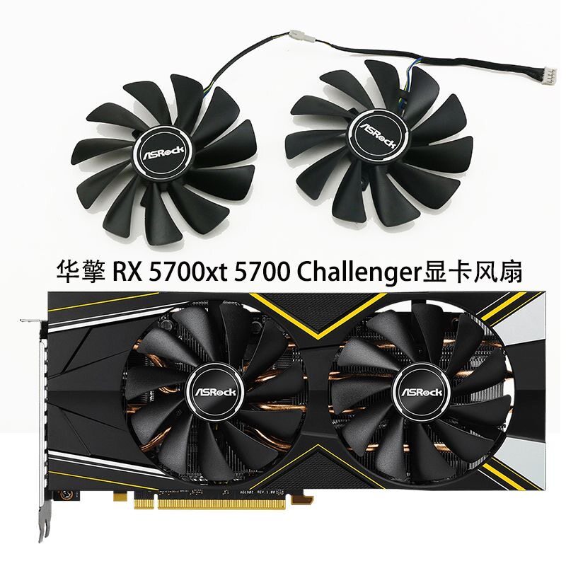 [COD] Quạt làm mát Card đồ họa Asrock Asrock Asrock RX 5700xt 5700 Challenger D CF1010U12S
