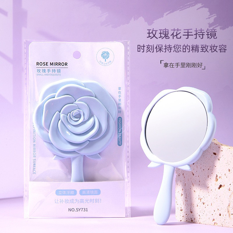 gương mini cầm tay gương mini Gương Trang Điểm Cầm Tay Nữ Cầm Tay Gương Trang Điểm Di Động Gương Hoa