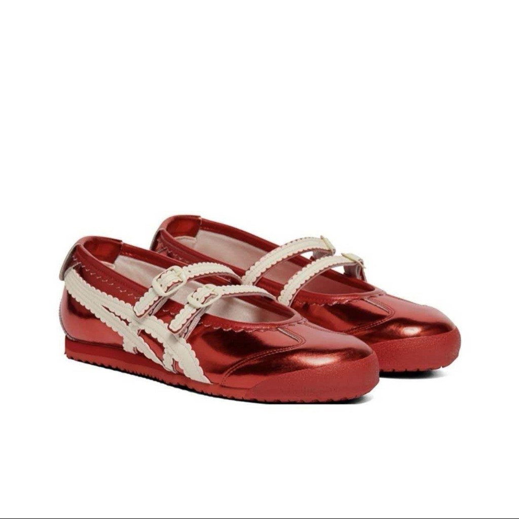 Mexico 66 TGRS Onitsuka Tiger Mary Jane Ballet Flats Thoải Mái Slip-On Đi Lại Hàng Ngày Đường Phố Th