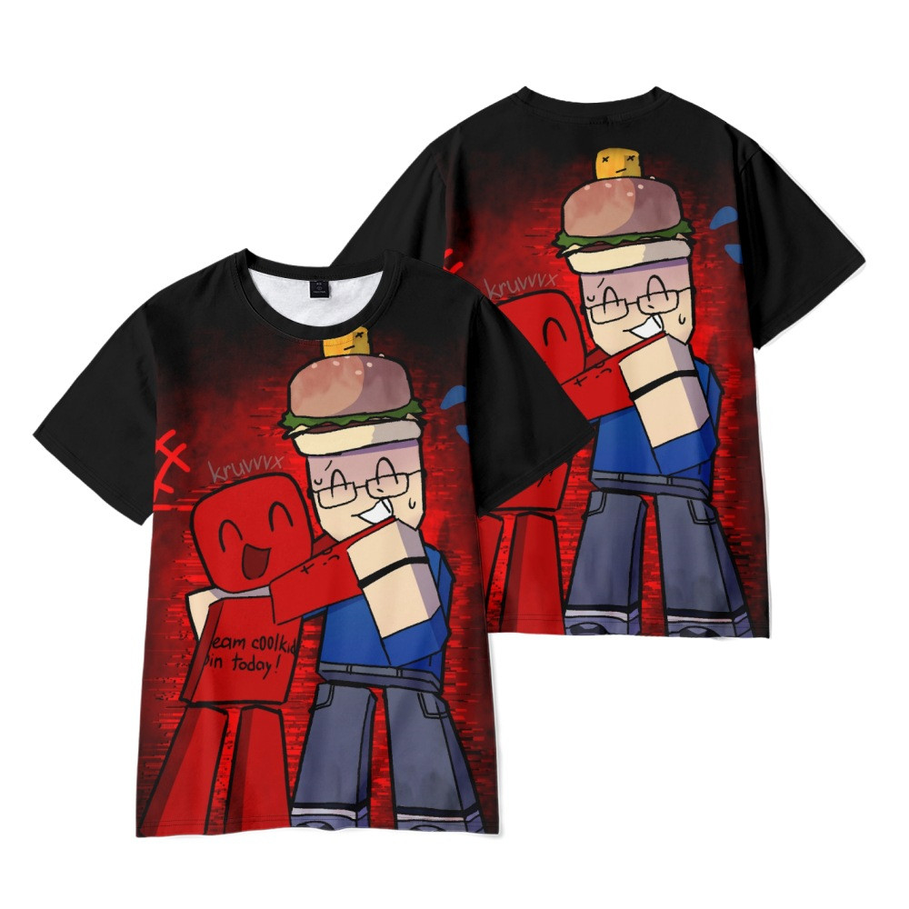 Anime Mới Trẻ Em Roblox Forsaken Gubby Áo Phông Trẻ Em 3D Quần Áo Bé Trai Bé Gái Tay Ngắn Quần Áo Du