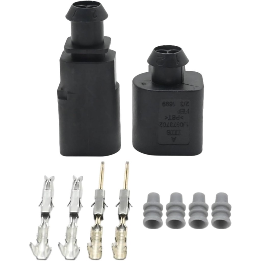 2 CÁI 1J0973802 Bộ phích cắm cảm biến đầu nối dây điện 2 chân, thay thế cho Audi A1 A2 A3 A4 A6, tha