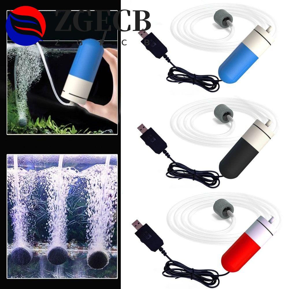ZGECB Máy bơm không khí oxy bể cá ZGECB, Máy sục khí di động có thể điều chỉnh tốc độ, Máy tạo bọt khí bể cá Tắt tiếng Sạc USB siêu yên tĩnh Bộ lọc bể cá