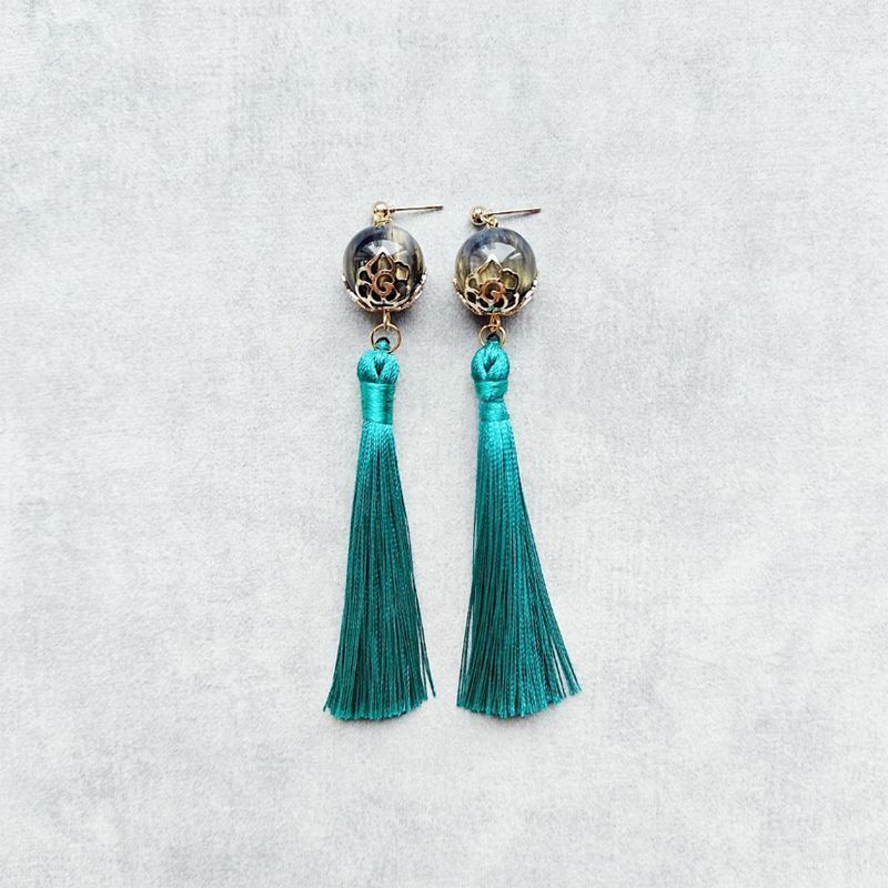 Sóng gió / Jiyan / Bông tai Hạt vàng chảy sóng Kuro / tjyjf