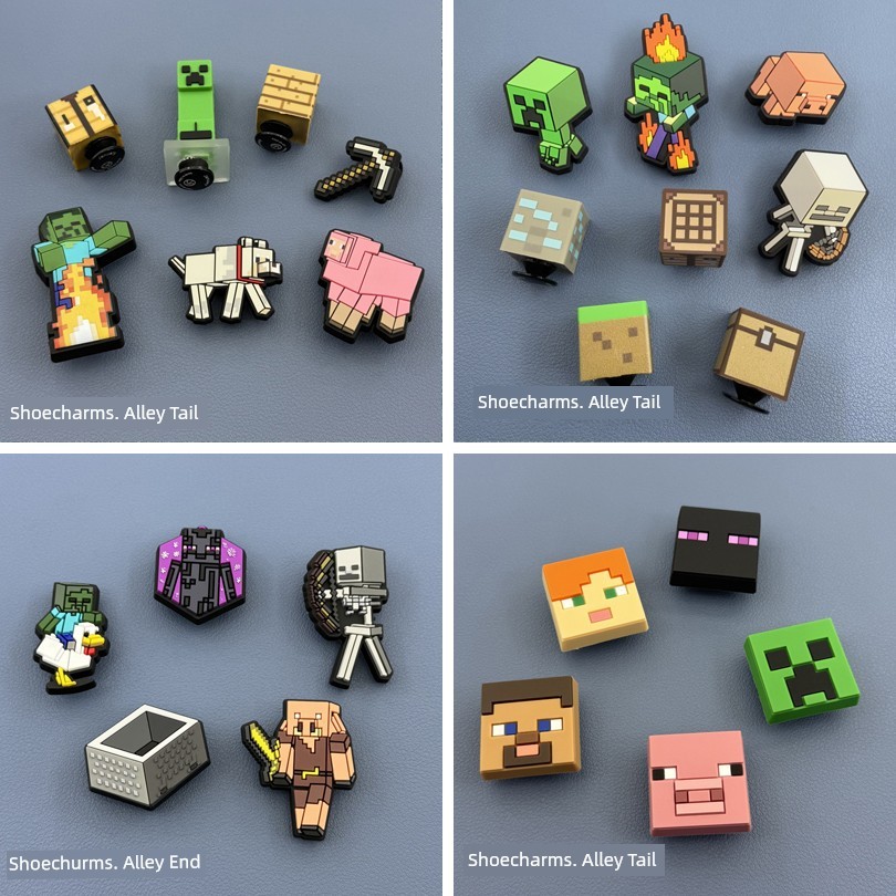 Lỗ Giày Phụ Kiện Thích Hợp Cho Crocs Phụ Kiện Lỗ Giày Hoa DIY Minecraft Khóa Giày Phụ Kiện Chất Lượn