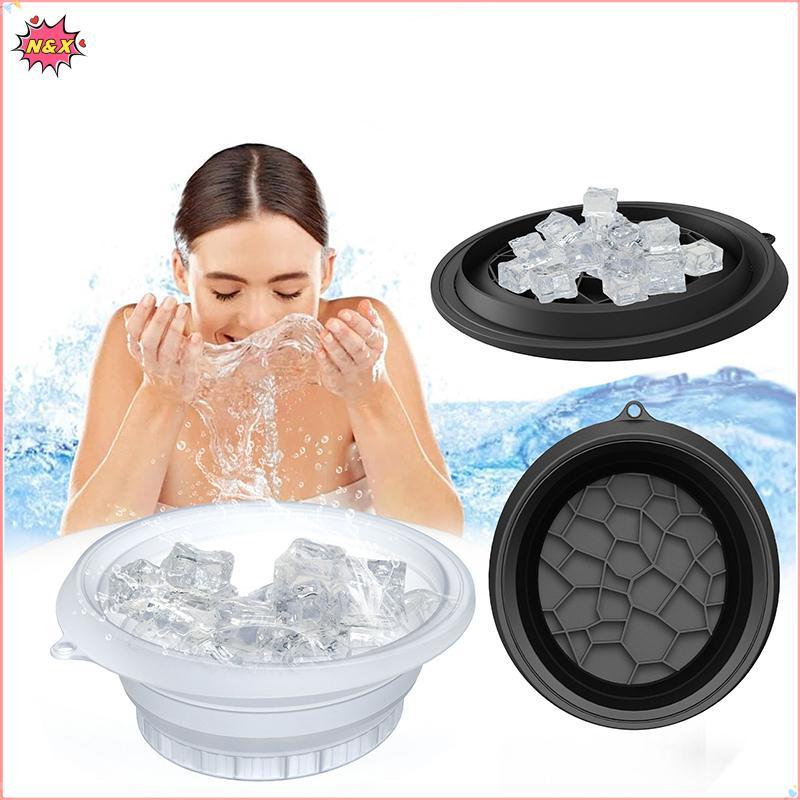 N & X Bát Lớn Cho Mặt Ice Bath Bát Tắm Đá Có Thể Gập Lại Bát Silicon Để Nhúng Mặt Ice Bath Ice Bath 
