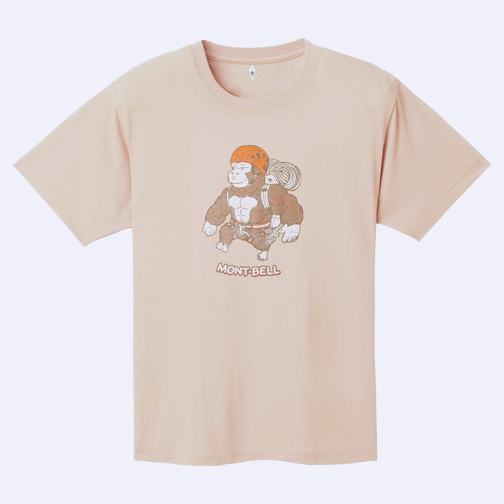 Áo thun nữ Montbell Miyama tay ngắn 100% cotton cao cấp, in hình cắm trại