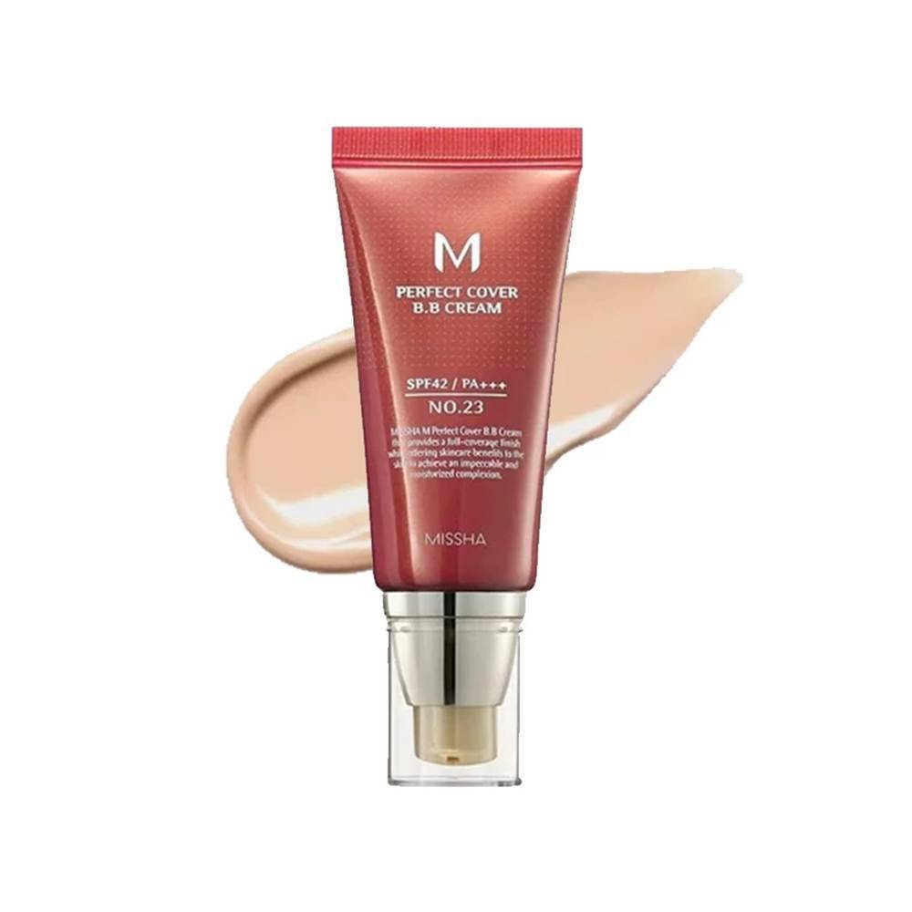 Missha Perfect Cover BB Cream No.23, High Coverage Sunscreen BB Cream for Daily Use