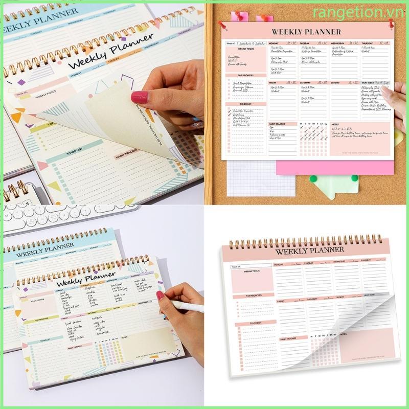 RAN Weekly Planner Notebook Notebook Coil-binding Weekly Academic Planner 52 Week Journal