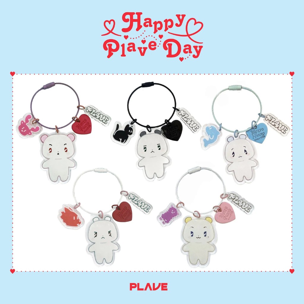 Móc khóa PLAVE Happy Plave Day Acrylic Keyring Yejun Noah Bamby Eunho Hamin vòng dây treo túi xách p