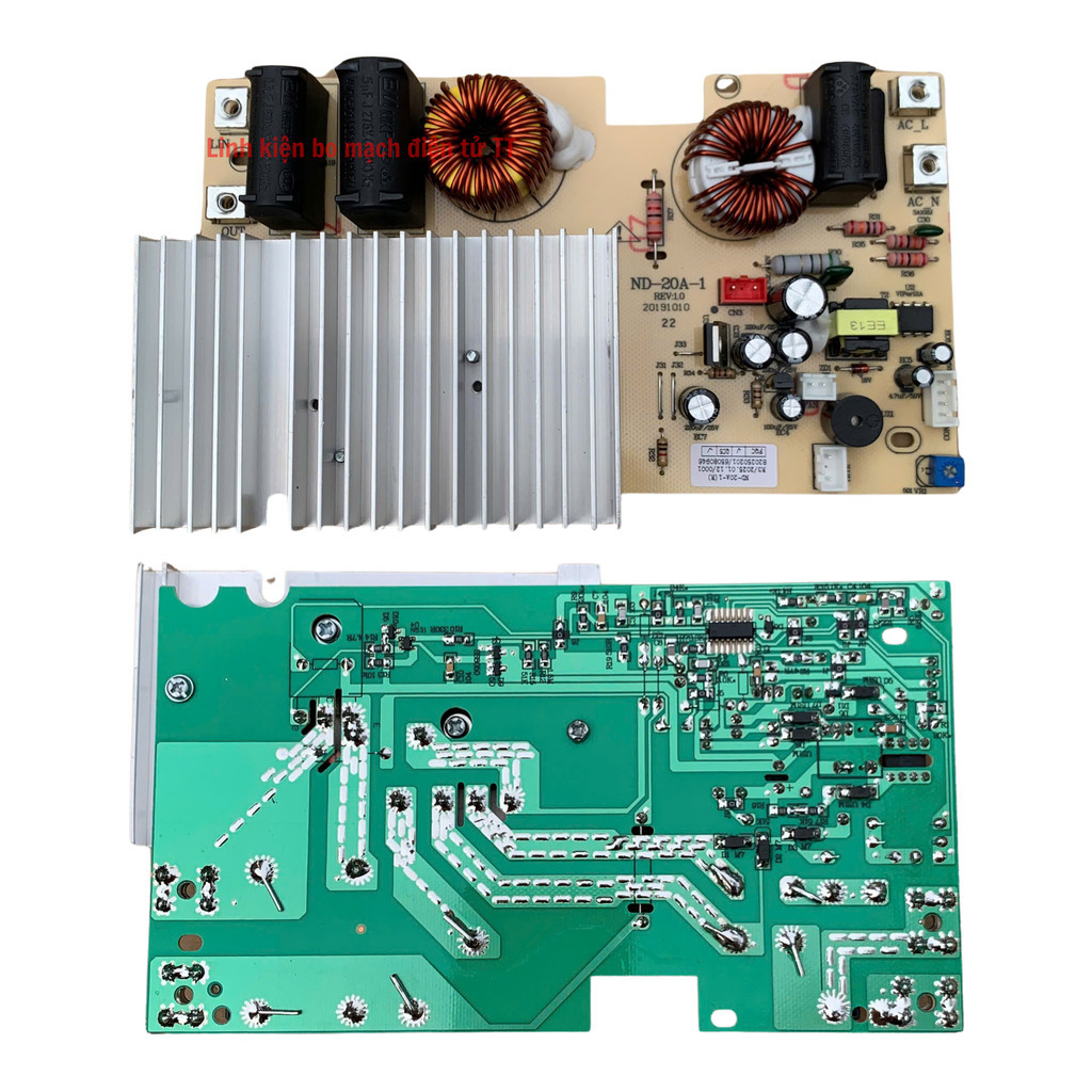 Bo mạch nguồn bếp từ, mã mạch ND-20A-1. Thay thế cho bếp ARBERR-SUNHOUSEE-CANZZY-ARBERR-KAFFF