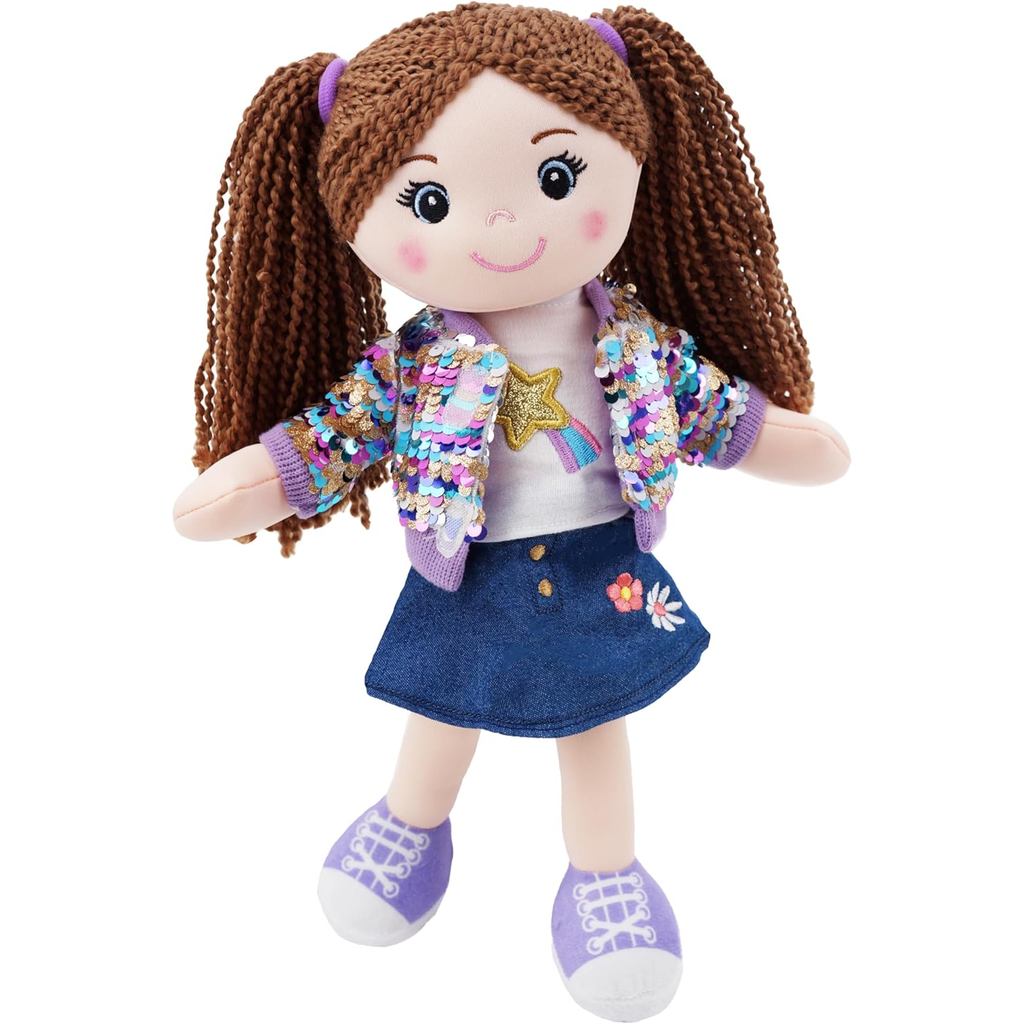 June Garden 14 "Snuggle Cutie Sophie Glam - Quà tặng búp bê sang trọng mềm mại cho bé gái - Búp bê R