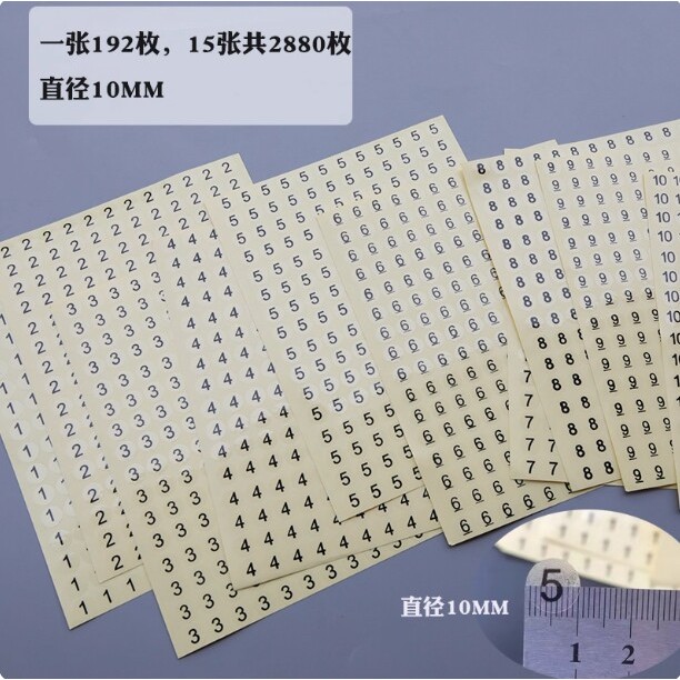 Nhãn dán số Keo dán trong suốt Không. 1-30 Số Nhãn Nhỏ Nhãn Số Nhãn Nhỏ Nhãn Số Nhãn Dán