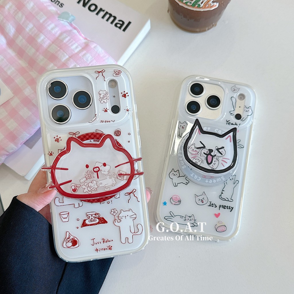 Vỏ mèo dòng G.O.A.T Tương thích cho iPhone 17 pro max iPhone 17 16 15 14 pro max Vỏ bảo vệ mặt sau c