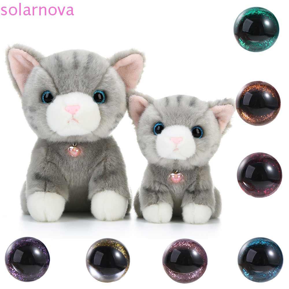 SOLARNOVA Mắt An Toàn Cho Amigurumi, Mắt Thú Nhồi Bông Mắt Mèo Mắt An Toàn Cho Móc, Phụ Kiện Thủ Côn