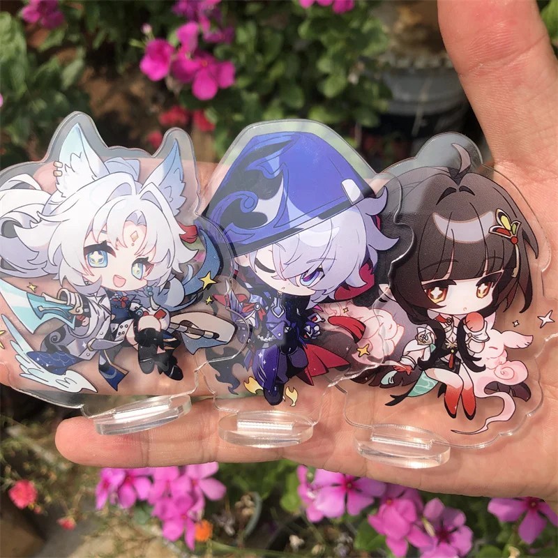 Mô Hình Standee Honkai Star Rail Feixiao Lingsha Moze Mica Acrylic Trang Trí Bàn Học Phụ Kiện Game C