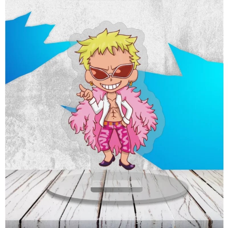Standee One Piece Mô Hình Mica Acrylic Chibi Luffy Doflamingo Nami Anime Trang Trí Bàn Học Quà Tặng 