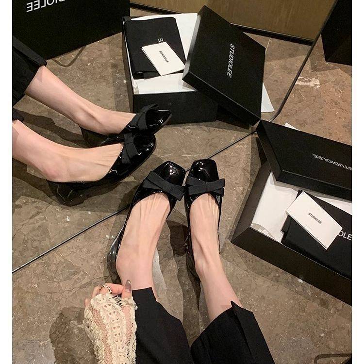 Gentle Flat Shoes New Mary Jane Shoes with Skirt Soft Bottom Leather Shoes KL7V