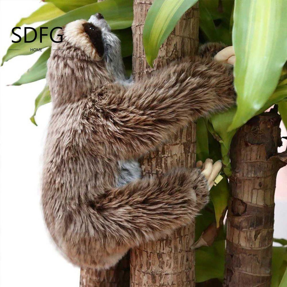 SDFG Nhồi Bông Sloth Đồ Chơi Sống Động Như Thật Sinh Nhật Thú Nhồi Bông Cuộc Sống Thực 35cm Cudly Mề