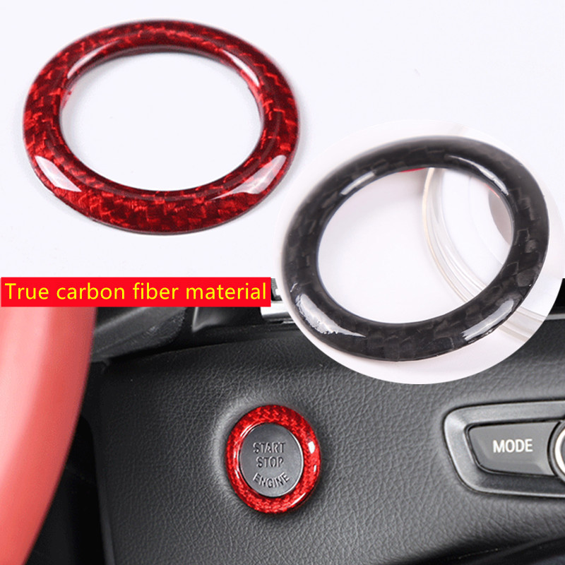 Sợi Carbon Bắt Đầu Ô Tô Nút Dừng Vòng Viền Miếng Dán Phù Hợp Với TOYOTA SUPRA MK5 A90 2019-2022 Phụ 